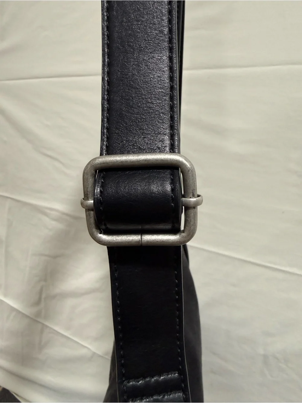 Black Denim Hobo Shoulder Bag Adjustable Strap Y2K Slouchy Purse